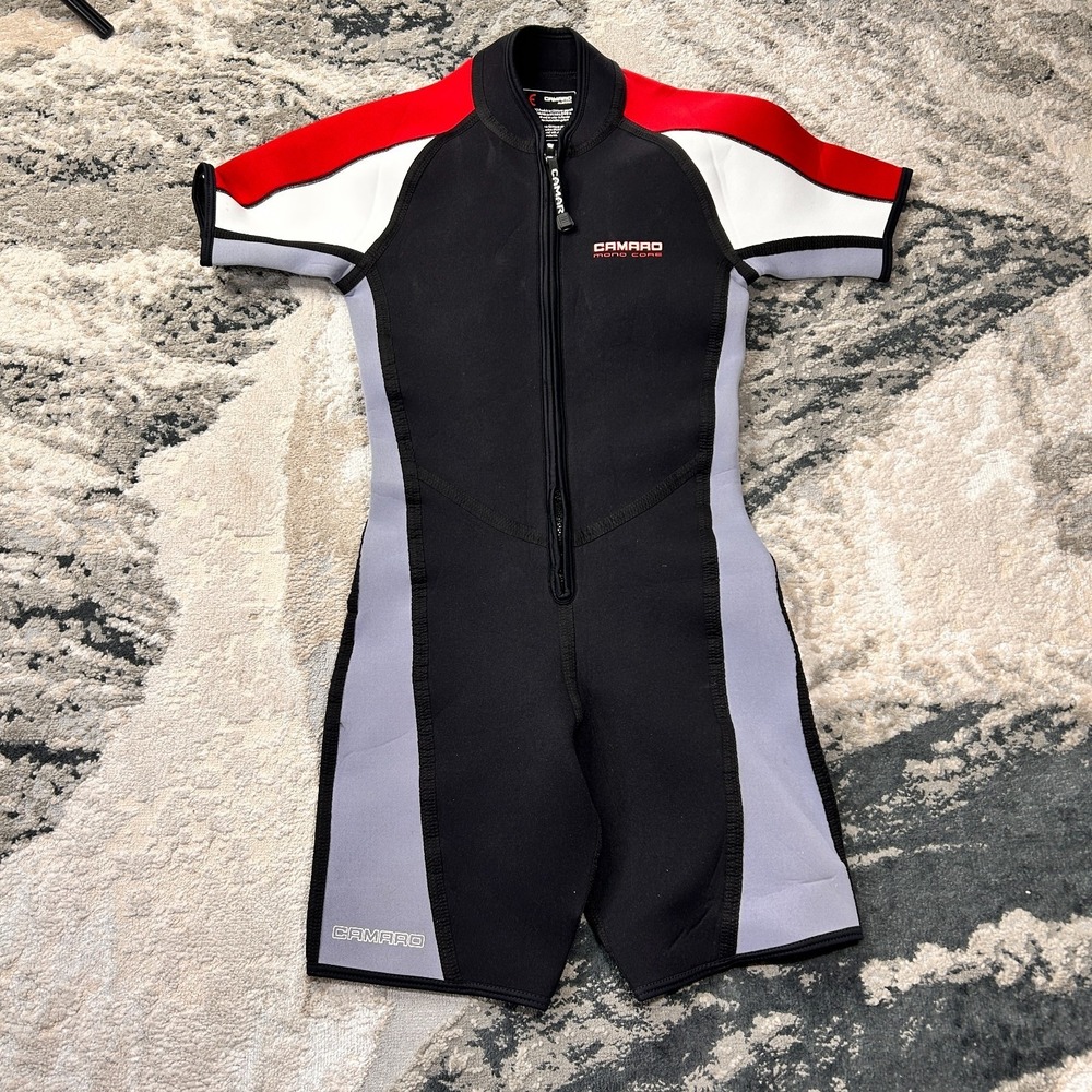 Camaro Wetsuit Womens Medium Multicolor Surfing Kayaking‎ Paddling Zip Front